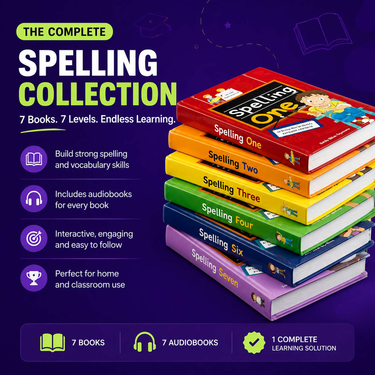 Spelling Book 1-7 Audiobook Bundle